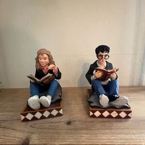 Charming Bookworm Figurine Set
